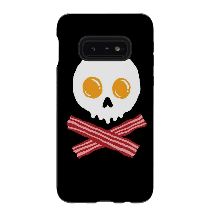 Galaxy S10e StrongFit Breakfast Skull by Afif Quilimo