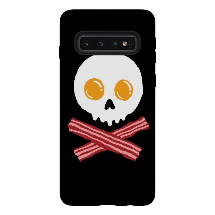 Galaxy S10 StrongFit Breakfast Skull by Afif Quilimo