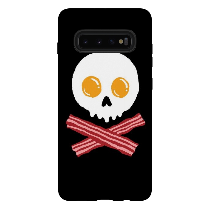 Galaxy S10 plus StrongFit Breakfast Skull by Afif Quilimo