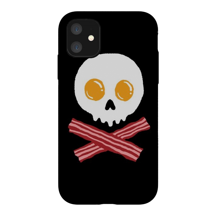 iPhone 11 StrongFit Breakfast Skull by Afif Quilimo