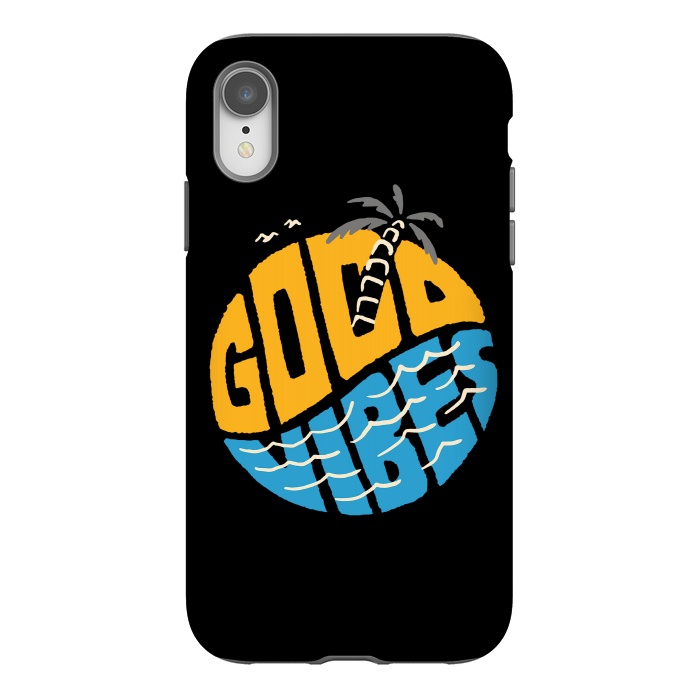 iPhone Xr StrongFit Good Vibes Typo by Afif Quilimo