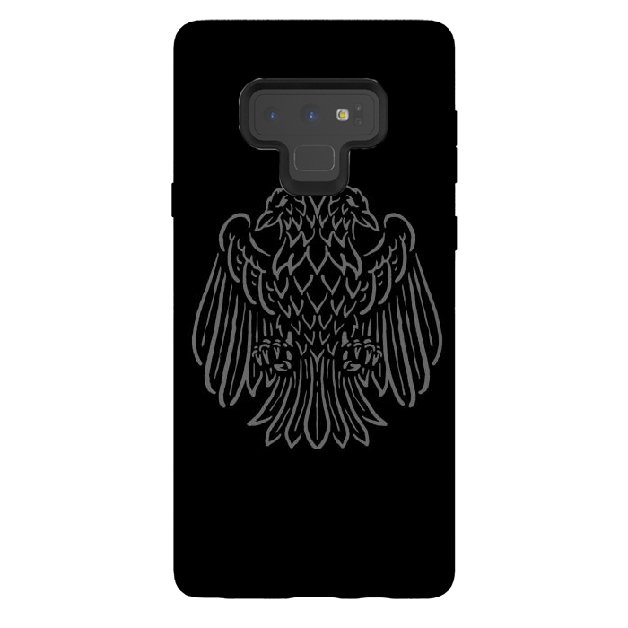 Galaxy Note 9 StrongFit Bird Two Head by Afif Quilimo