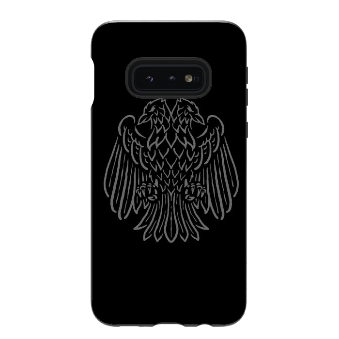 Galaxy S10e StrongFit Bird Two Head by Afif Quilimo