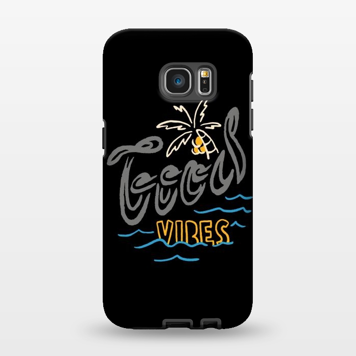 Galaxy S7 EDGE StrongFit Good Vibes Typo 1 by Afif Quilimo
