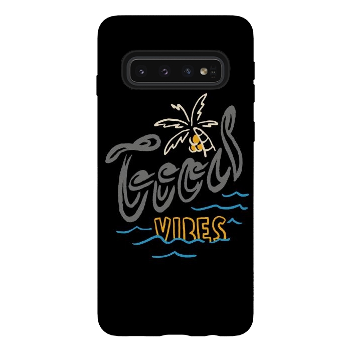 Galaxy S10 StrongFit Good Vibes Typo 1 by Afif Quilimo