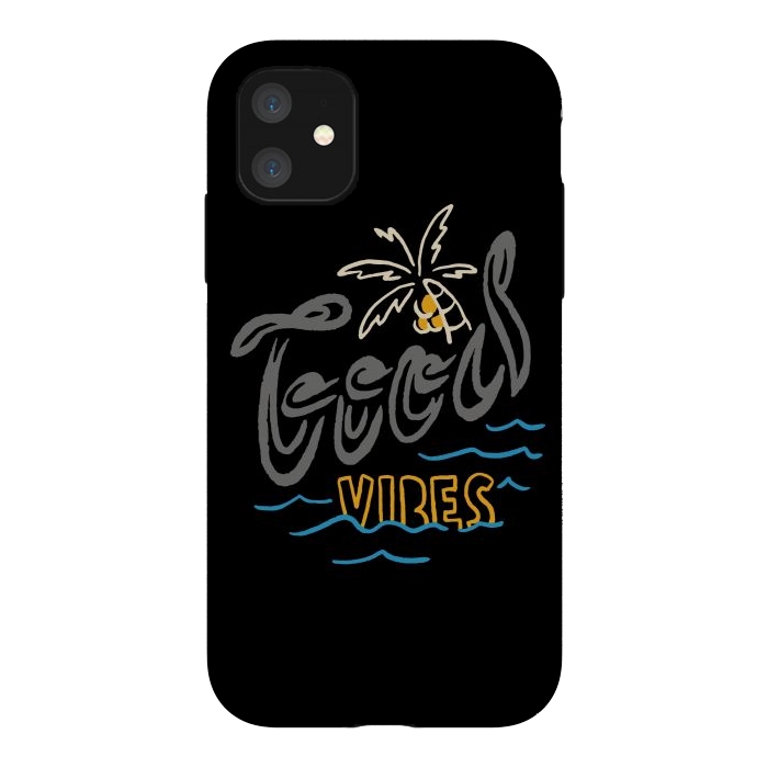 iPhone 11 StrongFit Good Vibes Typo 1 by Afif Quilimo