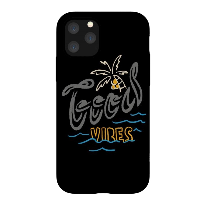 iPhone 11 Pro StrongFit Good Vibes Typo 1 by Afif Quilimo