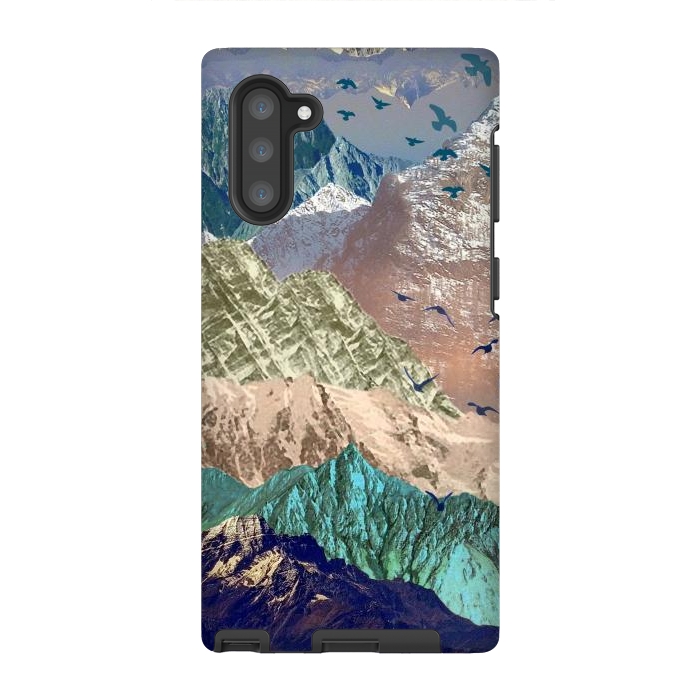 Galaxy Note 10 StrongFit Utopia Mountain landscape art by Oana 