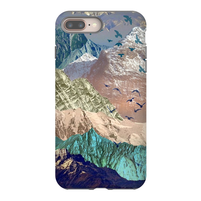 iPhone 7 plus StrongFit Utopia Mountain landscape art by Oana 