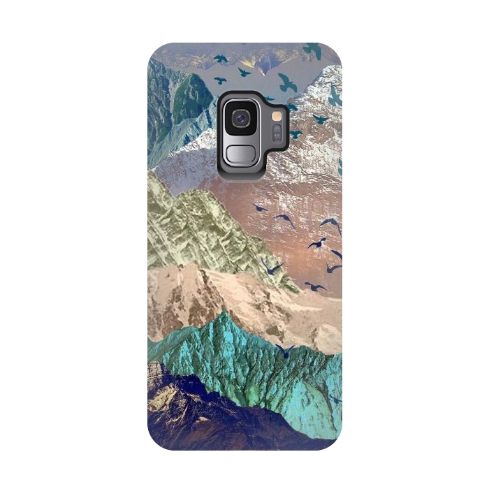 Galaxy S9 StrongFit Utopia Mountain landscape art by Oana 