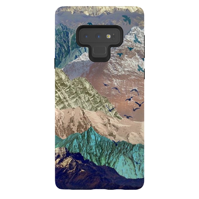 Galaxy Note 9 StrongFit Utopia Mountain landscape art by Oana 