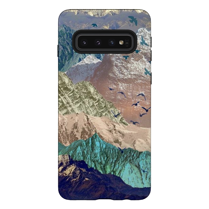 Galaxy S10 StrongFit Utopia Mountain landscape art by Oana 