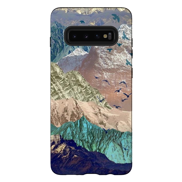 Galaxy S10 plus StrongFit Utopia Mountain landscape art by Oana 