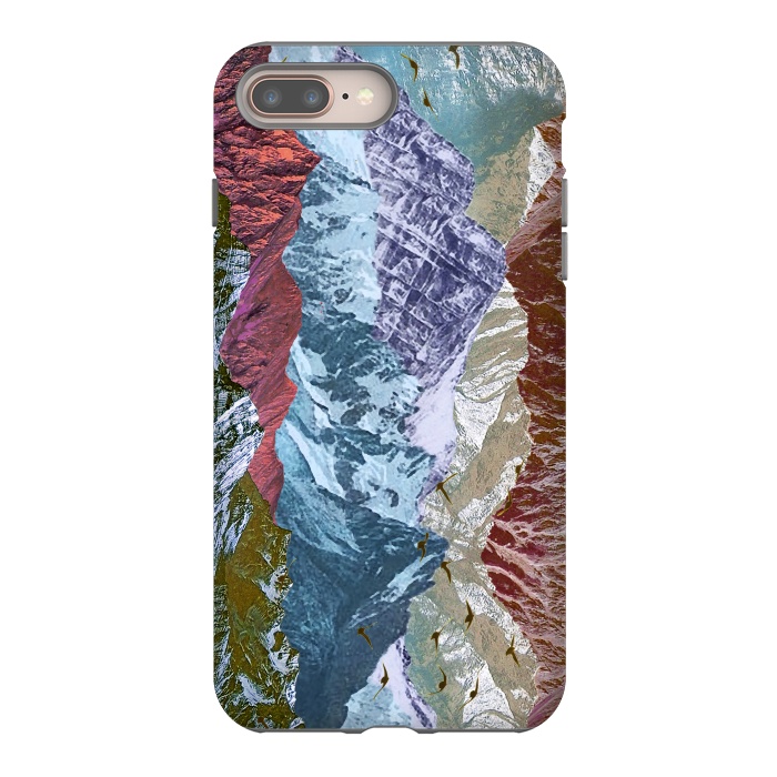 iPhone 7 plus StrongFit Modern mountain landscape collage art by Oana 
