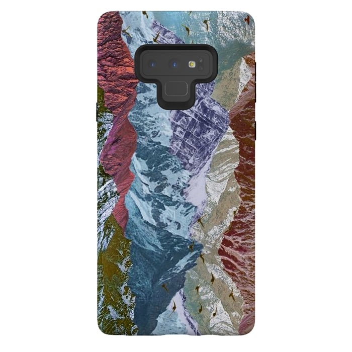 Galaxy Note 9 StrongFit Modern mountain landscape collage art by Oana 