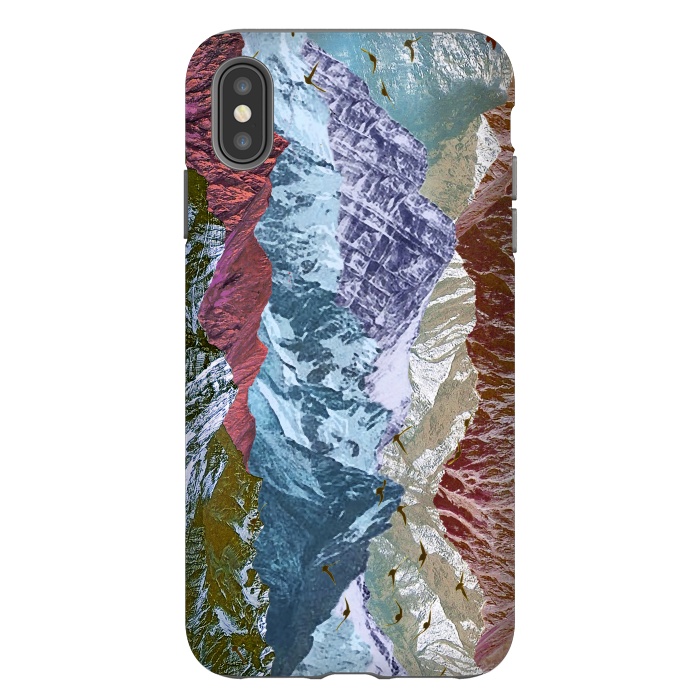 iPhone Xs Max StrongFit Modern mountain landscape collage art by Oana 