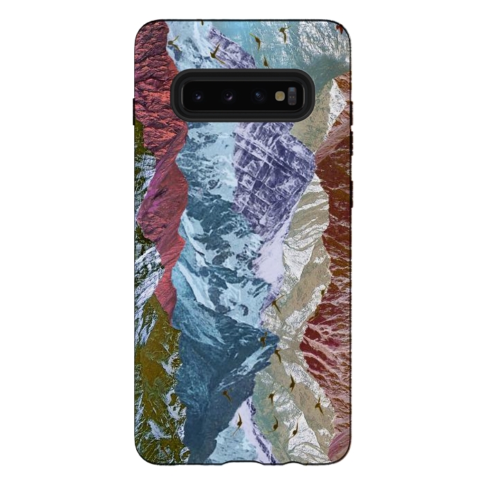 Galaxy S10 plus StrongFit Modern mountain landscape collage art by Oana 