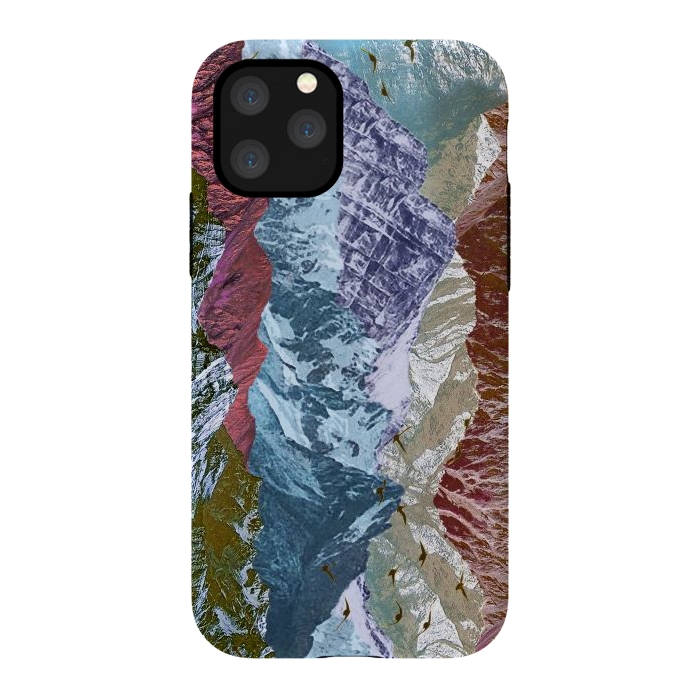 iPhone 11 Pro StrongFit Modern mountain landscape collage art by Oana 