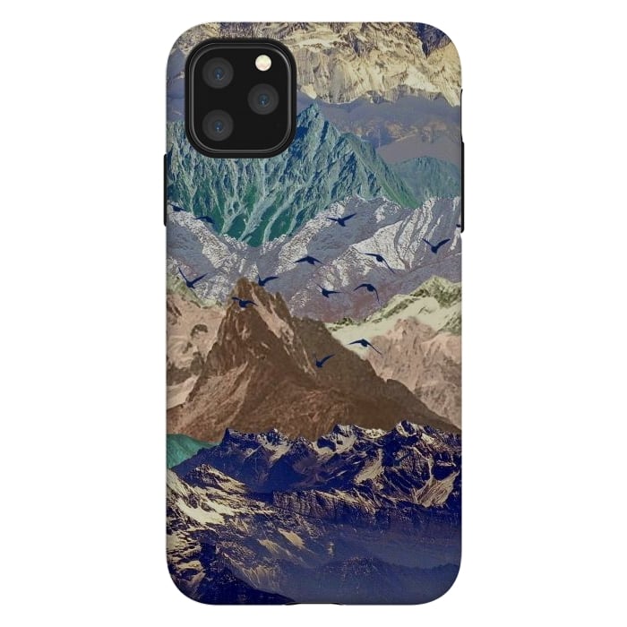 iPhone 11 Pro Max StrongFit Mountain landscape utopic nature collage  by Oana 
