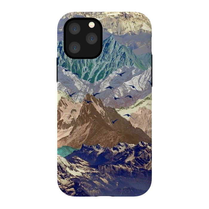iPhone 11 Pro StrongFit Mountain landscape utopic nature collage  by Oana 