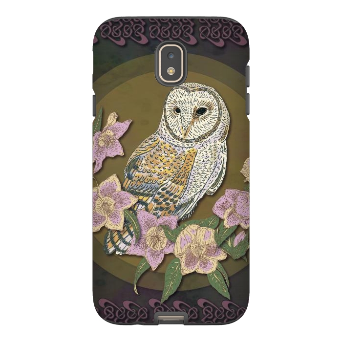 Galaxy J7 StrongFit Owl & Hellebore by Lotti Brown