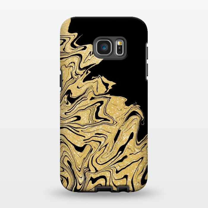Galaxy S7 EDGE StrongFit Gold marble by Jms