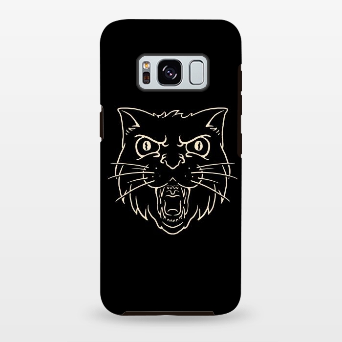 Galaxy S8 plus StrongFit Angry Cat by Afif Quilimo