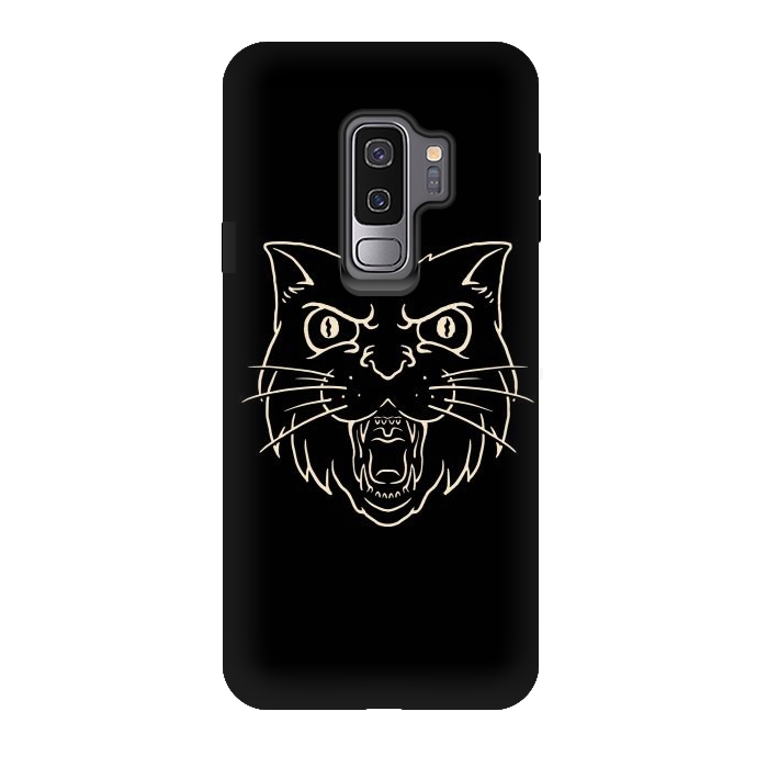 Galaxy S9 plus StrongFit Angry Cat by Afif Quilimo