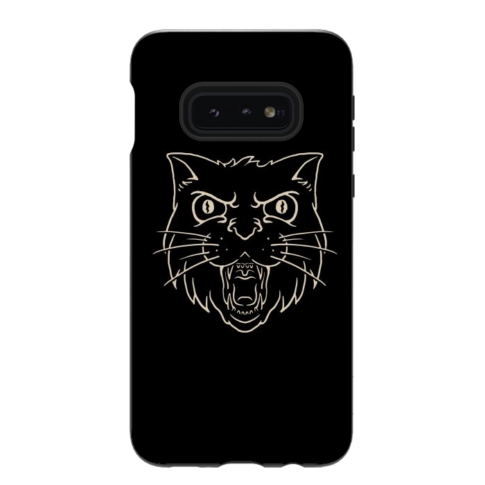 Galaxy S10e StrongFit Angry Cat by Afif Quilimo