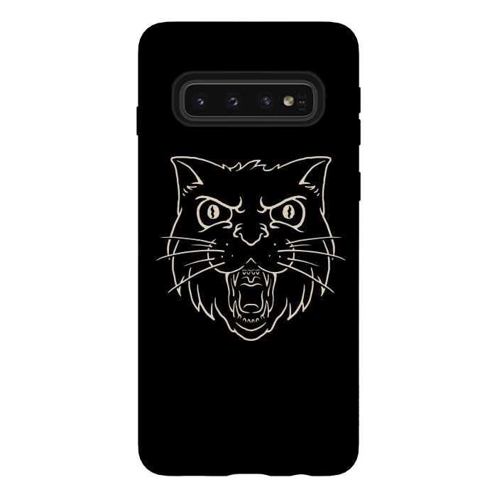Galaxy S10 StrongFit Angry Cat by Afif Quilimo