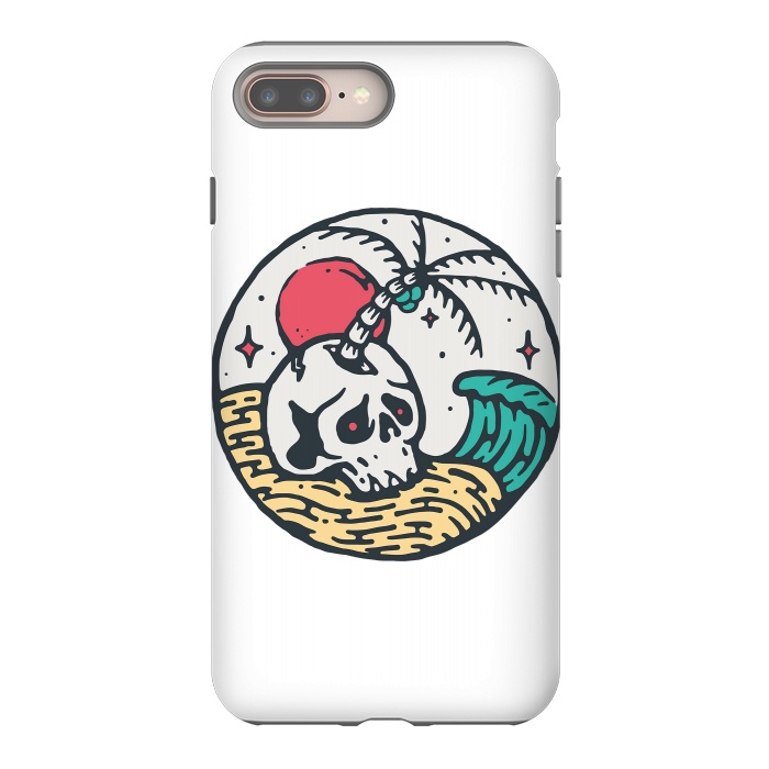 iPhone 7 plus StrongFit Skull and Beach by Afif Quilimo