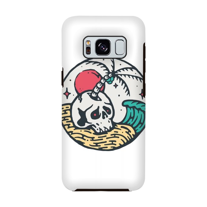 Galaxy S8 StrongFit Skull and Beach by Afif Quilimo