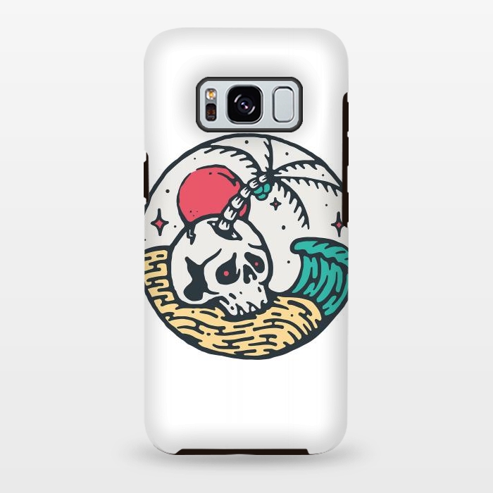 Galaxy S8 plus StrongFit Skull and Beach by Afif Quilimo