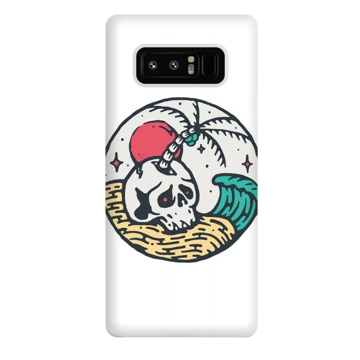 Galaxy Note 8 StrongFit Skull and Beach by Afif Quilimo
