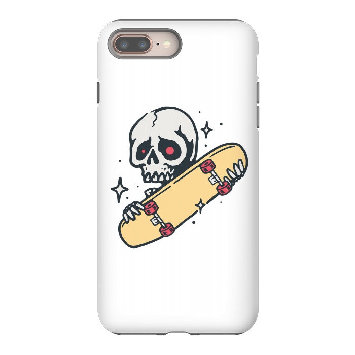 iPhone 7 plus StrongFit Skull Love Skateboard by Afif Quilimo