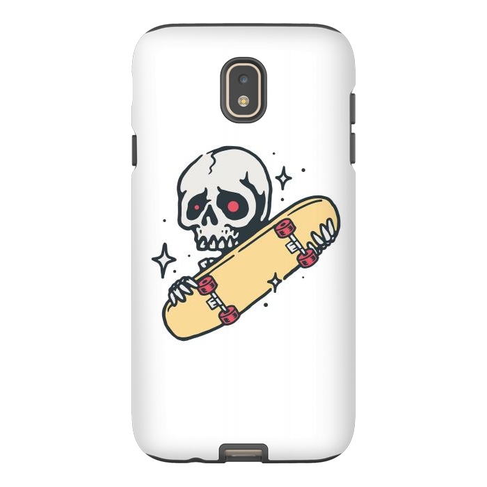 Galaxy J7 StrongFit Skull Love Skateboard by Afif Quilimo