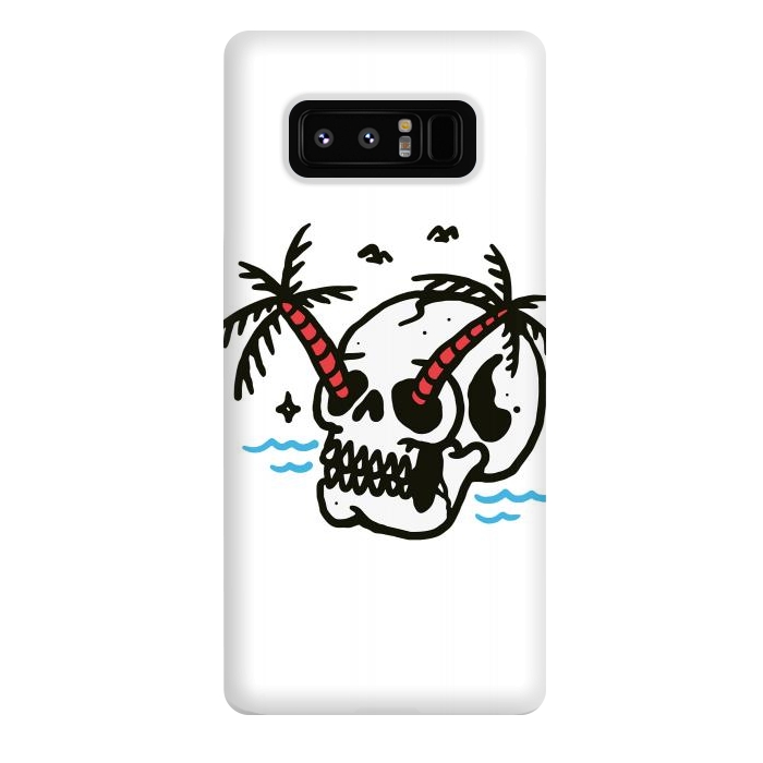 Galaxy Note 8 StrongFit Skull Coconut Trees by Afif Quilimo