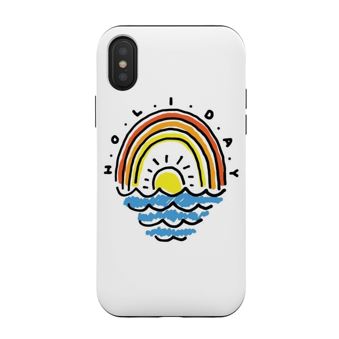 iPhone Xs / X StrongFit Holiday Beach by Afif Quilimo