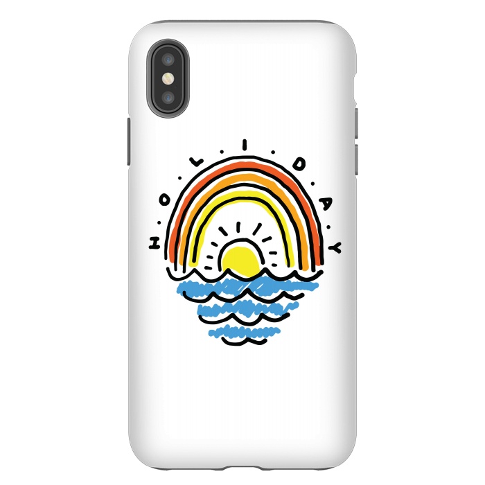 iPhone Xs Max StrongFit Holiday Beach by Afif Quilimo