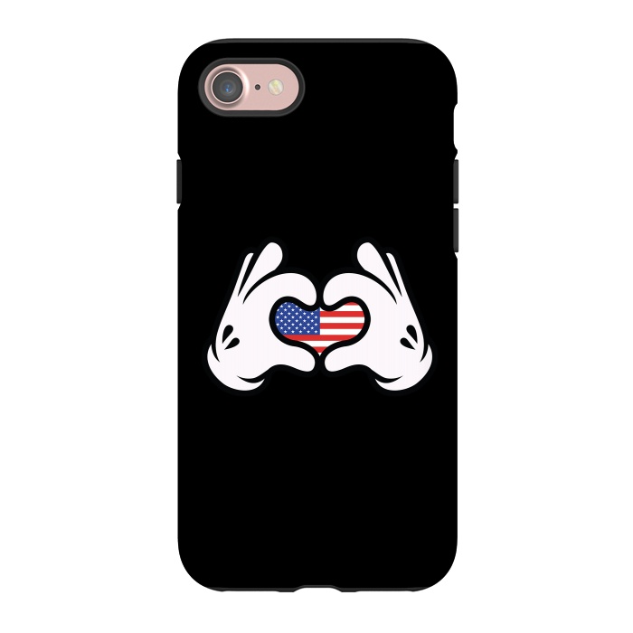 iPhone 7 StrongFit Hand Symbol of Love America by Afif Quilimo