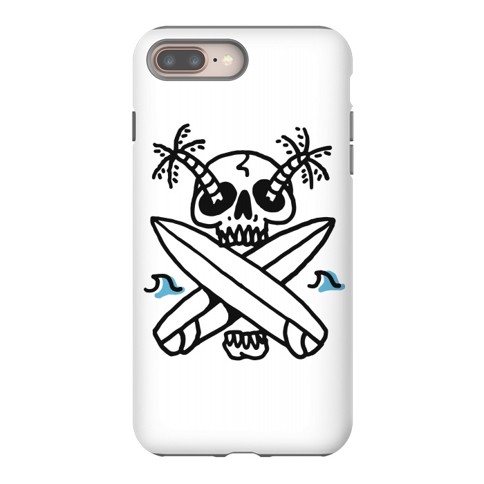 iPhone 7 plus StrongFit Skull Surf Beach by Afif Quilimo