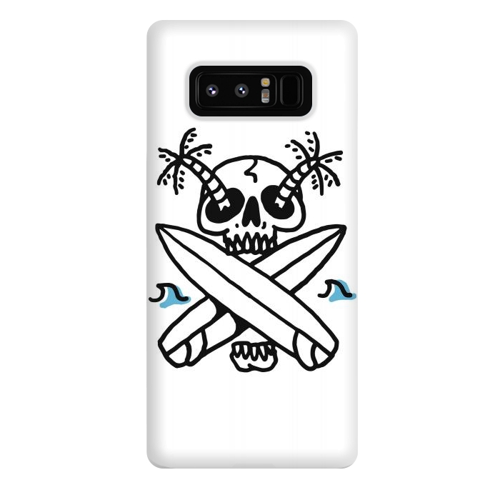 Galaxy Note 8 StrongFit Skull Surf Beach by Afif Quilimo