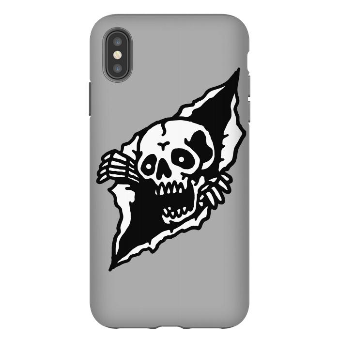 iPhone Xs Max StrongFit Skull Tearing up by Afif Quilimo