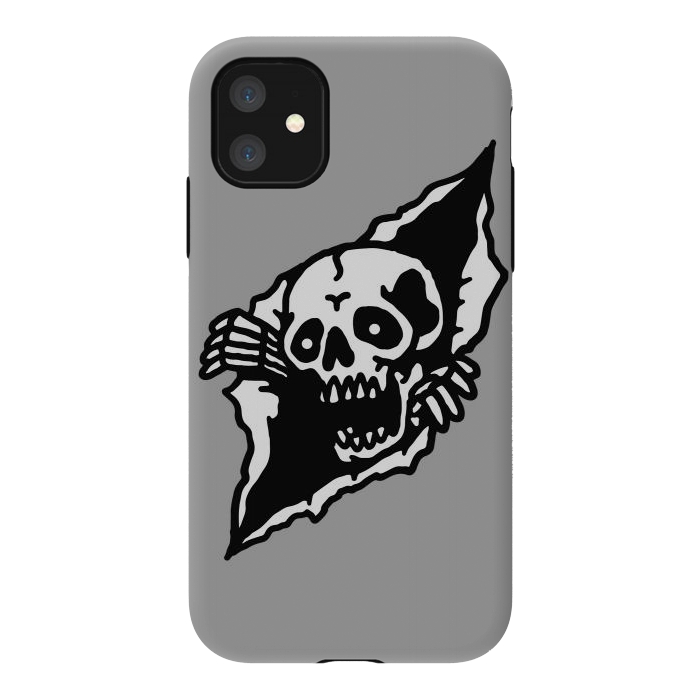 iPhone 11 StrongFit Skull Tearing up by Afif Quilimo