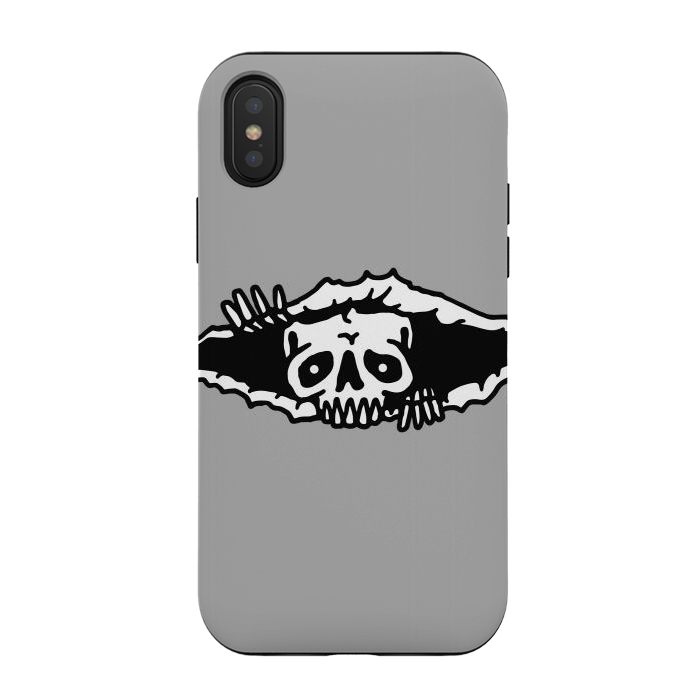 iPhone Xs / X StrongFit Skull Tearing up 1 by Afif Quilimo