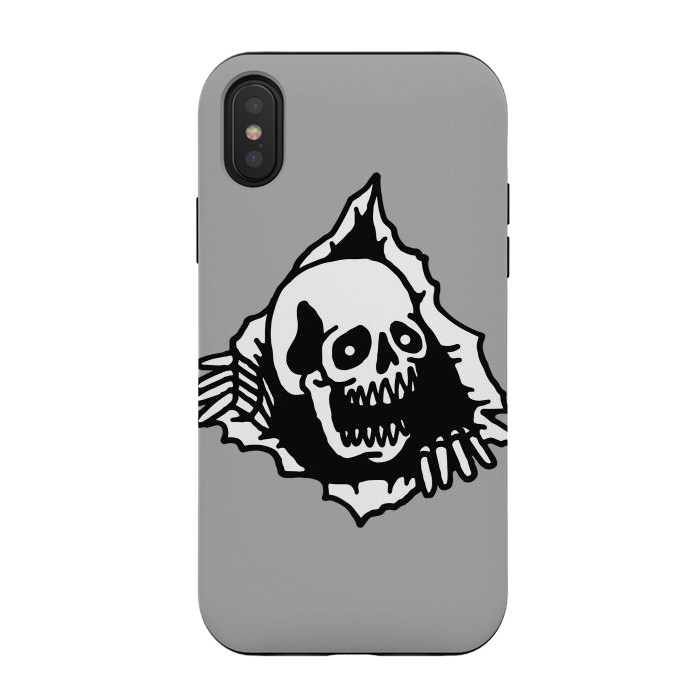 iPhone Xs / X StrongFit Skull Tearing up 2 by Afif Quilimo