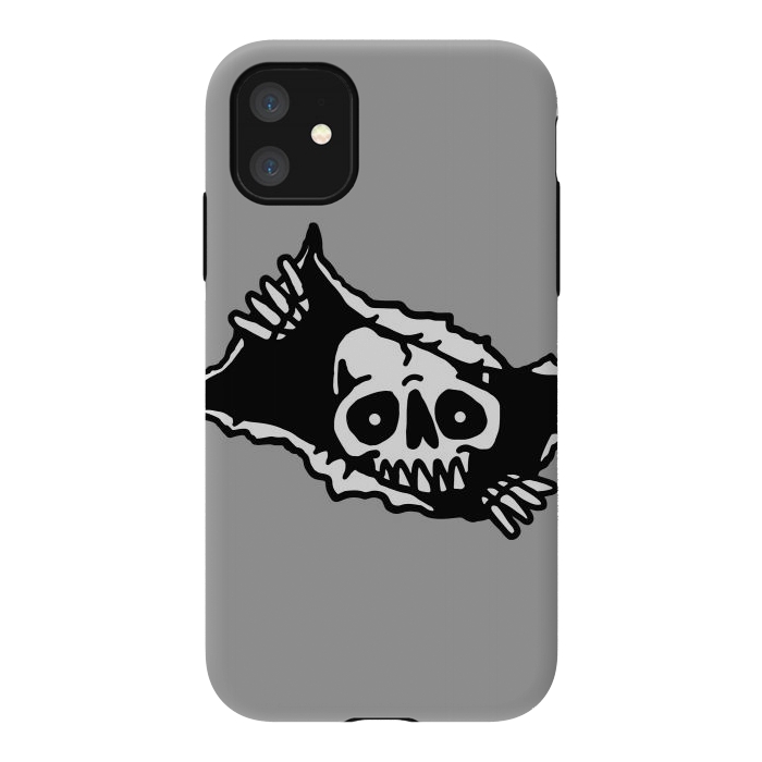 iPhone 11 StrongFit Skull Tearing up 3 by Afif Quilimo