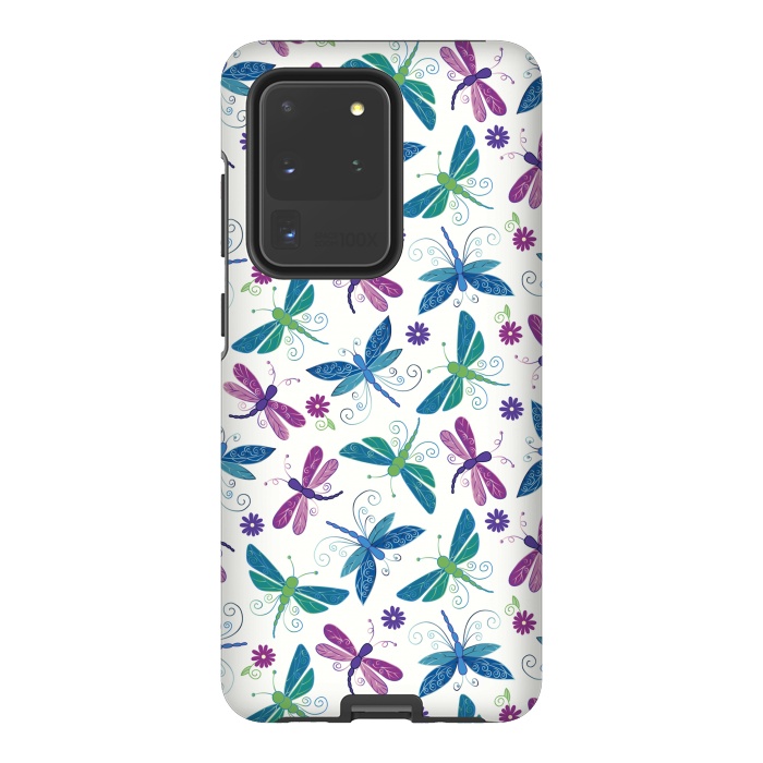 Galaxy S20 Ultra StrongFit Dragonflies by TracyLucy Designs