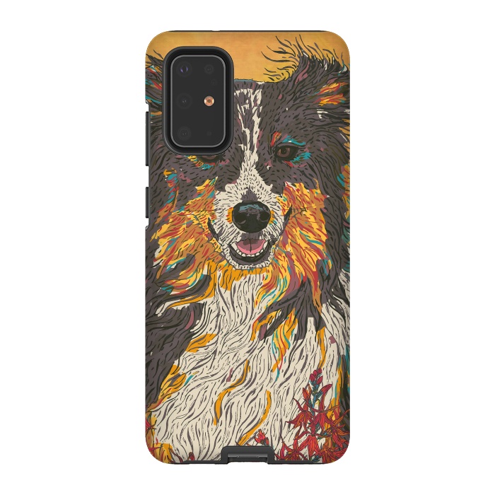 Galaxy S20 Plus StrongFit Border Collie by Lotti Brown