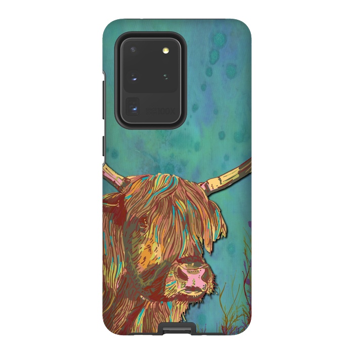 Galaxy S20 Ultra StrongFit Highland Cow by Lotti Brown